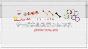 サージカルステンレンス316L ボディピアス
